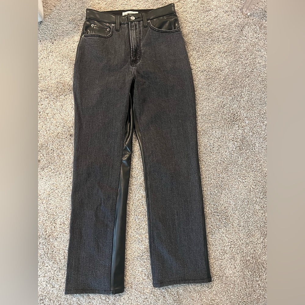 Abercrombie & Fitch Ankle Straight Ultra High Rise - Mixed Fabric - 26 Regular